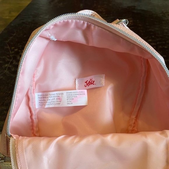Justice Mini Backpack/Purse, Pink/White - Excellent Condition - Picture 4 of 4